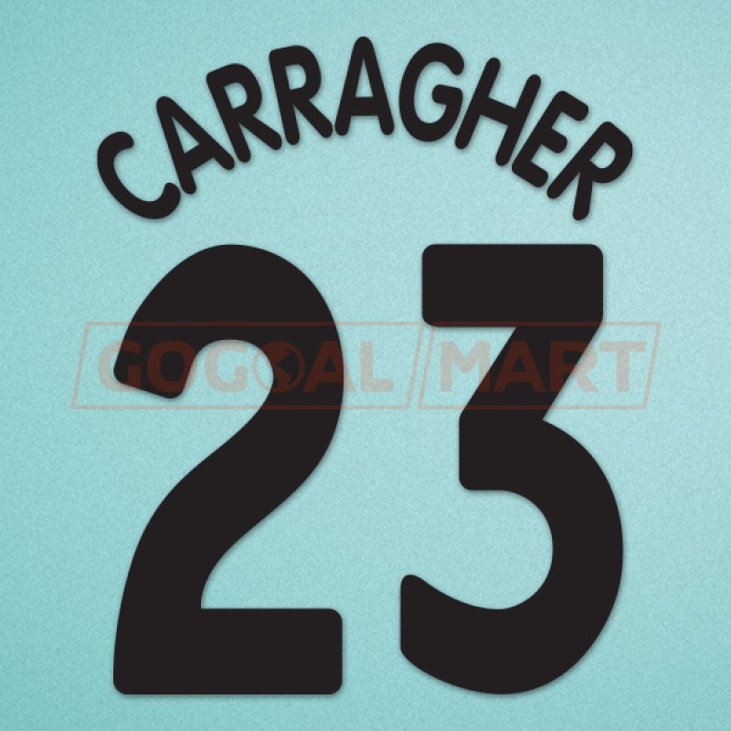 Carragher #23 2005-2006 Liverpool CL Homekit Nameset Printing 