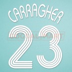 Liverpool 2006-2008 Carragher #23 Champions League Homekit Nameset Printing 