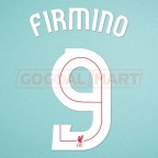 Liverpool 2017-2018 Firmino #9 Champions League Homekit Nameset Printing