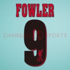 Liverpool 1996-1997 Fowler #9 Awaykit Nameset Printing 