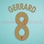 Liverpool 2005-2006 Gerrard #8 Champions League Homekit Nameset Printing 