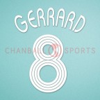 Liverpool 2006-2008 Gerrard #8 Champions League Homekit Nameset Printing 