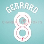 Liverpool 2010-2015 Gerrard #8 Champions League Homekit Nameset Printing 