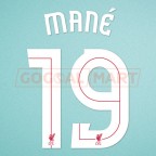 Liverpool 2017-2018 Mane #19 Champions League Homekit Nameset Printing
