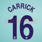 Manchester United 2008-2009 Carrick #16 Champions League Awaykit Nameset Printing