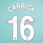 Manchester United 2008-2011 Carrick #16 Champions League Homekit Nameset Printing