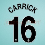 Manchester United 2010-2011 Carrick #16 Champions League Awaykit Nameset Printing