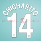Manchester United 2010-2011 Chicharito #14 Champions League Homekit Nameset Printing 