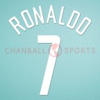 Manchester United 2003-2004 C.Ronaldo #7 Champions League Homekit Nameset Printing 