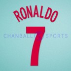 Manchester United 2004-2006 C.Ronaldo #7 Champions League 3rd Awaykit Nameset Printing 