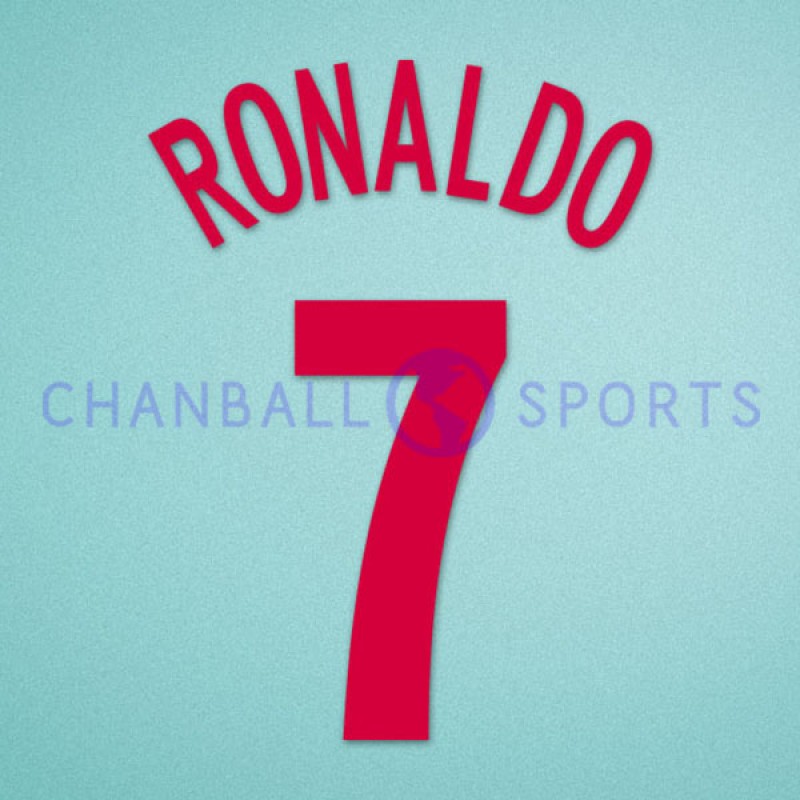 Ronaldo 7 Manchester United 2004-2005 3rd champions league Football Nameset 