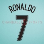 Manchester United 2006-2007 C.Ronaldo #7 Champions League Awaykit Nameset Printing 