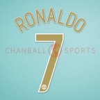 Manchester United 2006-2007 C.Ronaldo #7 Champions League Homekit Nameset Printing 