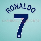 Manchester United 2008-2009 C.Ronaldo #7 Champions League Awaykit Nameset Printing 