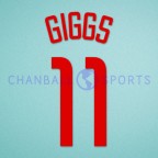 Manchester United 2002-2004 Giggs #11 Champions League Awaykit Nameset Printing 