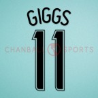 Manchester United 2006-2007 Giggs #11 Champions League Awaykit Nameset Printing 