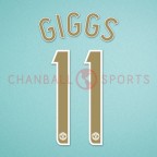Manchester United 2006-2007 Giggs #11 Champions League Homekit Nameset Printing 