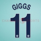 Manchester United 2008-2009 Giggs #11 Champions League Awaykit Nameset Printing 