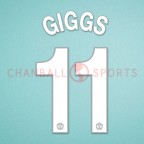 Manchester United 2008-2009 Giggs #11 Champions League Homekit Nameset Printing 