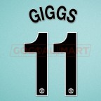 Manchester United 2010-2011 Giggs #11 Champions League Awaykit Nameset Printing