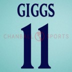 Manchester United 1999-2001 Giggs #11 Champions League Awaykit Nameset Printing 