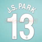 Manchester United 2009-2011 J.S.Park #13 Champions League Homekit Nameset Printing