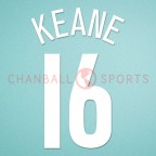 Manchester United 2004-2006 Keane #16 Champions League Homekit Nameset Printing 