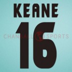 Manchester United 1998-1999 Keane #16 Champions League Awaykit Nameset Printing 