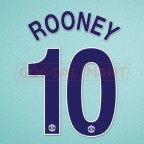 Manchester United 2008-2009 Rooney #10 Champions League Awaykit Nameset Printing