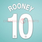 Manchester United 2008-2011 Rooney #10 Champions League Homekit Nameset Printing 