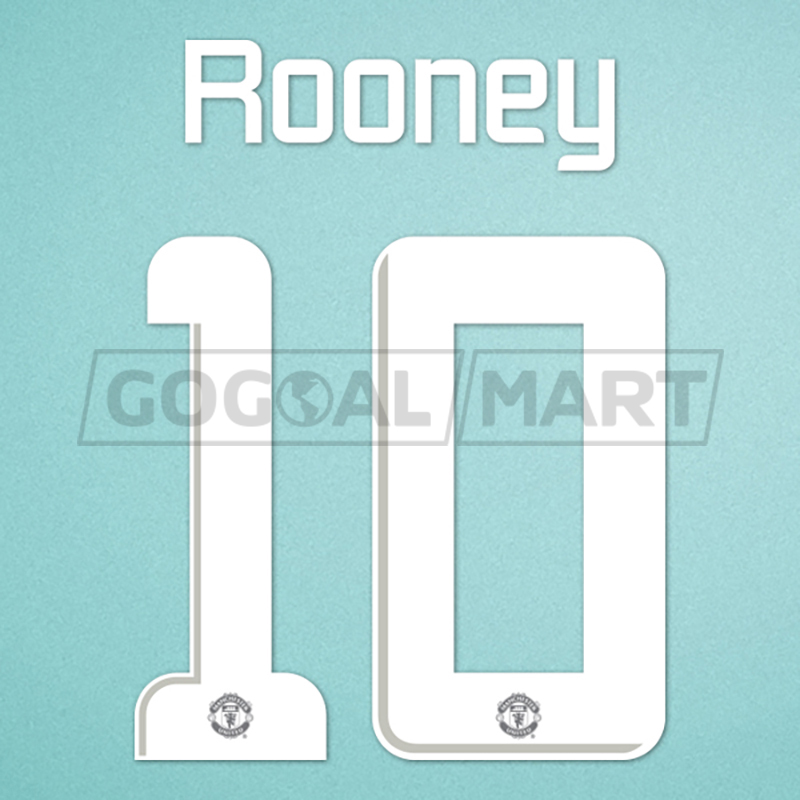 Manchester United 2013-2014 Rooney #10 Champions League Homekit Nameset Printing