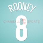 Manchester United 2004-2006 Rooney #8 Champions League Homekit Nameset Printing 