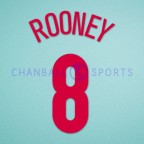 Manchester United 2004-2006 Rooney #8 Champions League Awaykit Nameset Printing 