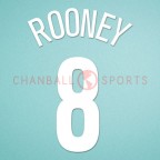 Manchester United 2005-2006 Rooney #8 Champions League Awaykit Nameset Printing 
