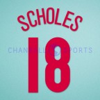 Manchester United 2004-2006 Scholes #18 Champions League Awaykit Nameset Printing 