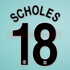 Manchester United 2010-2011 Scholes #18 Champions League Awaykit Nameset Printing