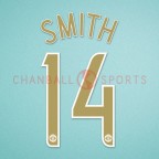 Manchester United 2006-2007 Smith #14 Champions League Homekit Nameset Printing 