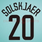 Manchester United 2002-2003 Solskjaer #20 Champions League Awaykit Nameset Printing 