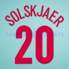 Manchester United 2004-2006 Solskjaer #20 Champions League Awaykit Nameset Printing 