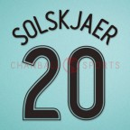Manchester United 2006-2007 Solskjaer #20 Champions League Awaykit Nameset Printing 