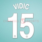 Manchester United 2008-2011 Vidic #15 Champions League Homekit Nameset Printing 