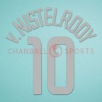 Manchester United 2002-2003 v.Nistelrooy #10 Champions League 3rd Awaykit Nameset Printing 
