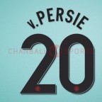 Manchester United 2011-2013 v. Persie #20 Champions League Awaykit Nameset Printing 