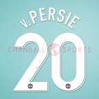 Manchester United 2011-2013 v. Persie #20 Champions League Homekit Nameset Printing 
