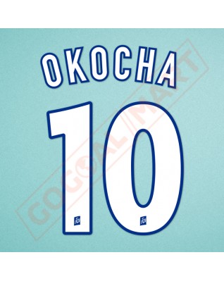 PSG 1999-2001 Okocha #10 Homekit Nameset Printing 