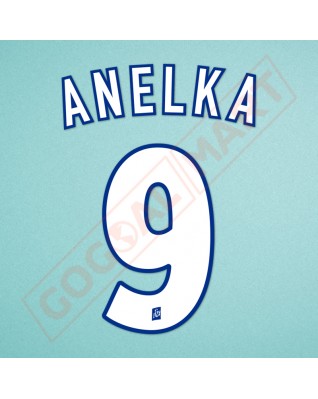PSG 1999-2001 Anelka #9 Homekit Nameset Printing 