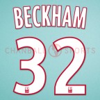 PSG 2012-2013 Beckham #32 Homekit Nameset Printing 