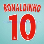 PSG 2002-2003 Ronaldinho #10 Homekit Nameset Printing 