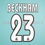 Real Madrid 2003-2005 Beckham #23 Awaykit Nameset Printing 