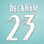 Real Madrid 2005-2006 Beckham #23 Awaykit Nameset Printing 